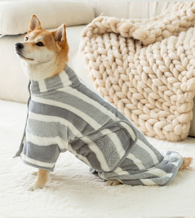 Bathrobe Fully Wrapped Shiba Inu Golden Retriever Bath Towel