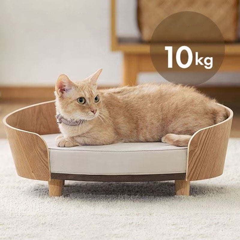 Wooden Cat Nest Dog Bed Teddy Pet Sofa Bed