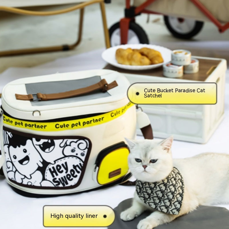 Space Capsule Cat Cage Breathable Portable Large Capacity Pet Bag