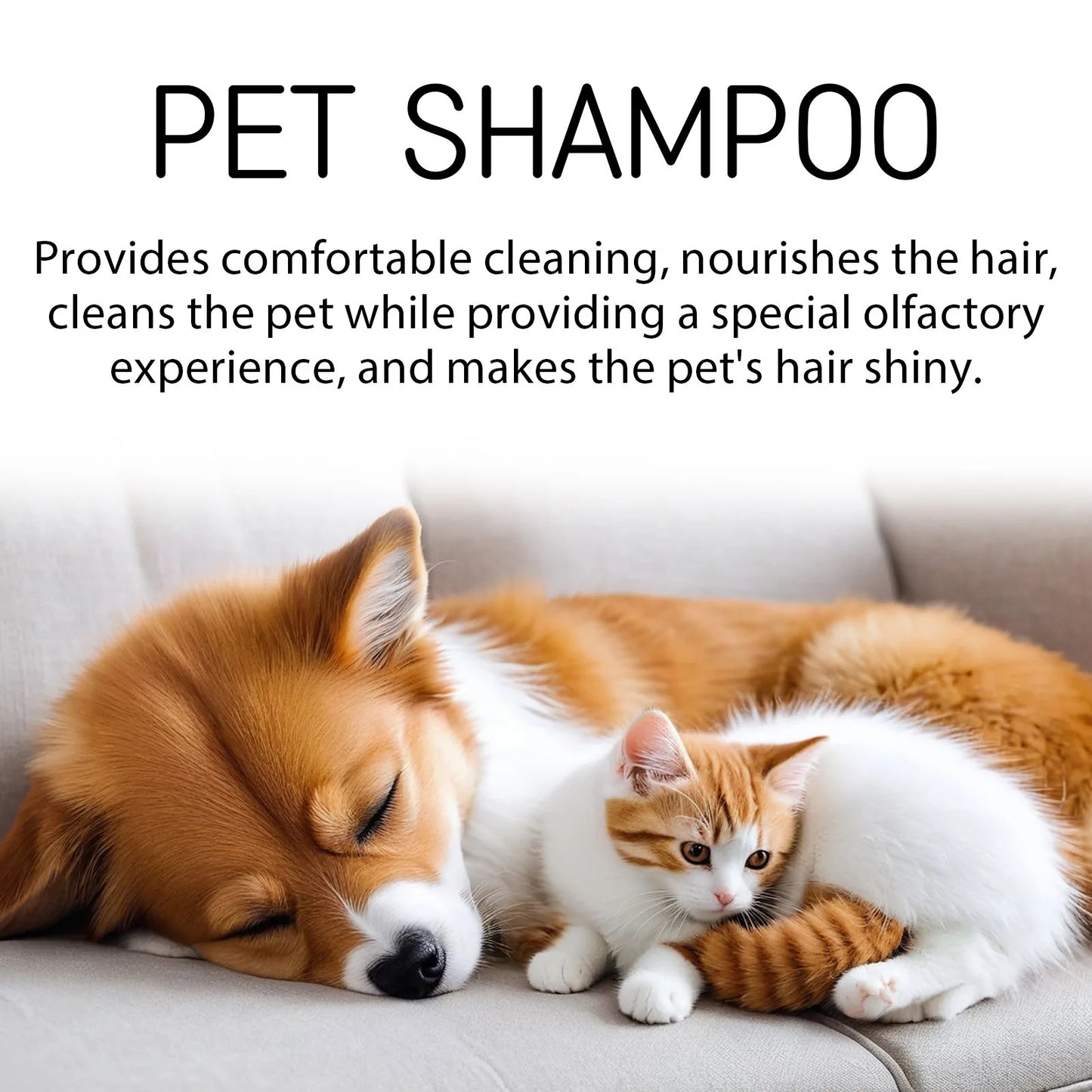 Anti-Flea Moisturizing Pet Shampoo for Softening Dirts Removing Mites Deodorizing and Reducing Itching