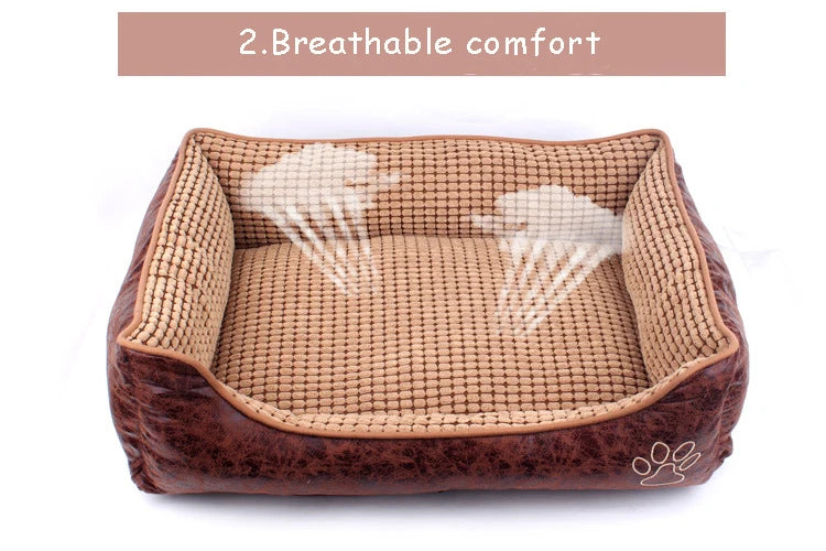 Soft Pet Dog Bed Basket – High-Quality Fabrics for Dogs & Cats