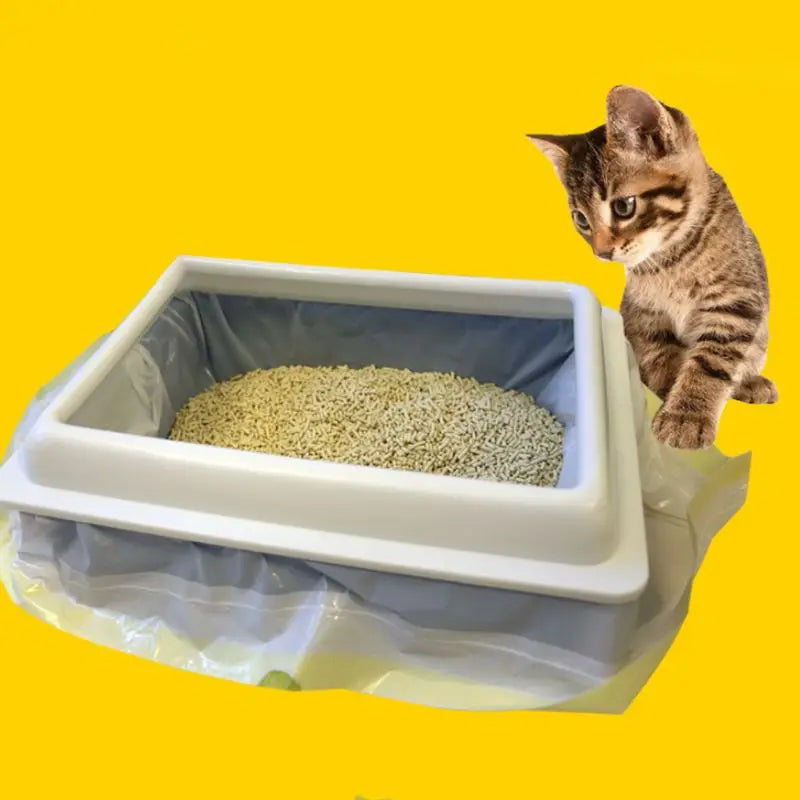 Hygienic Elastic Cat Litter Bags – Professional Pet Supplies for Easy Cleanup | Available in S/M/L Sizes