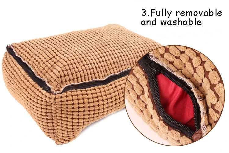 Soft Pet Dog Bed Basket – High-Quality Fabrics for Dogs & Cats