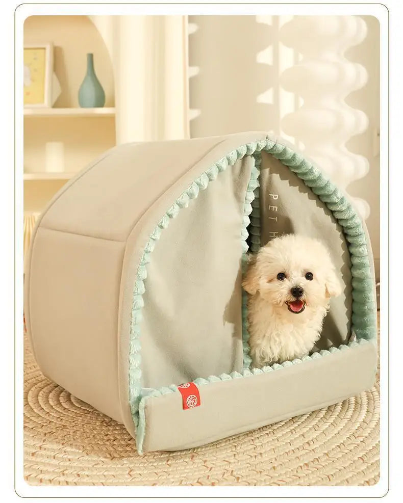 Kennel Winter Warm Small Dog or Cat House Closed