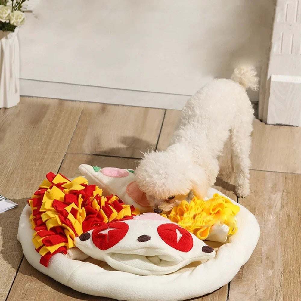 Pet Dog Snuffle Mat – Nose Training Puzzle Toy and Slow Feeder Washable Sniffing Food Dispenser