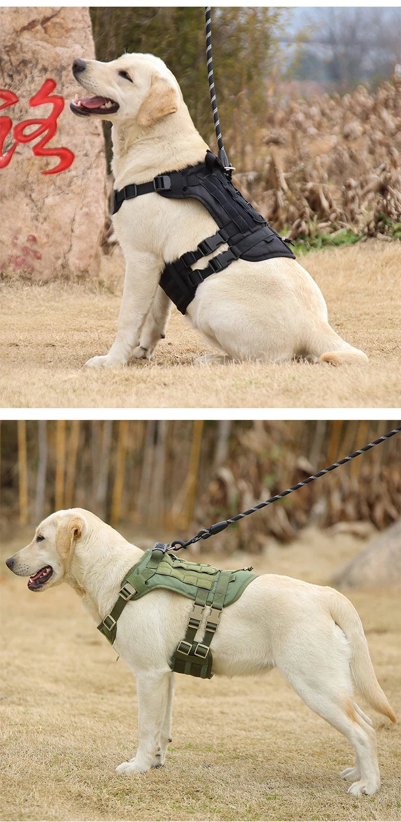 Reflective Quick-Release Nylon Dog Vest Harness