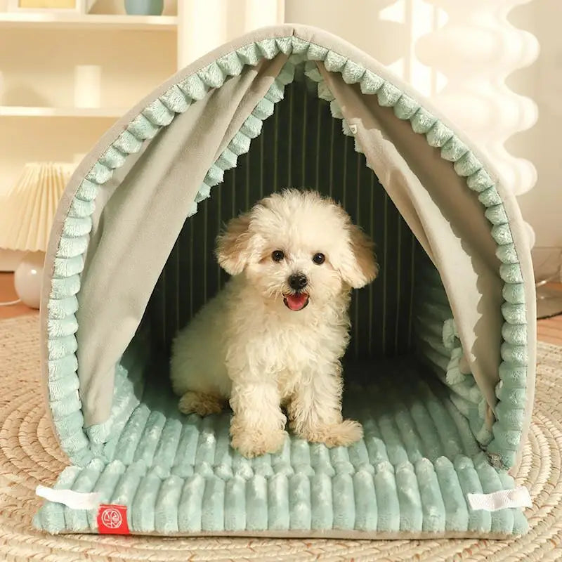 Kennel Winter Warm Small Dog or Cat House Closed