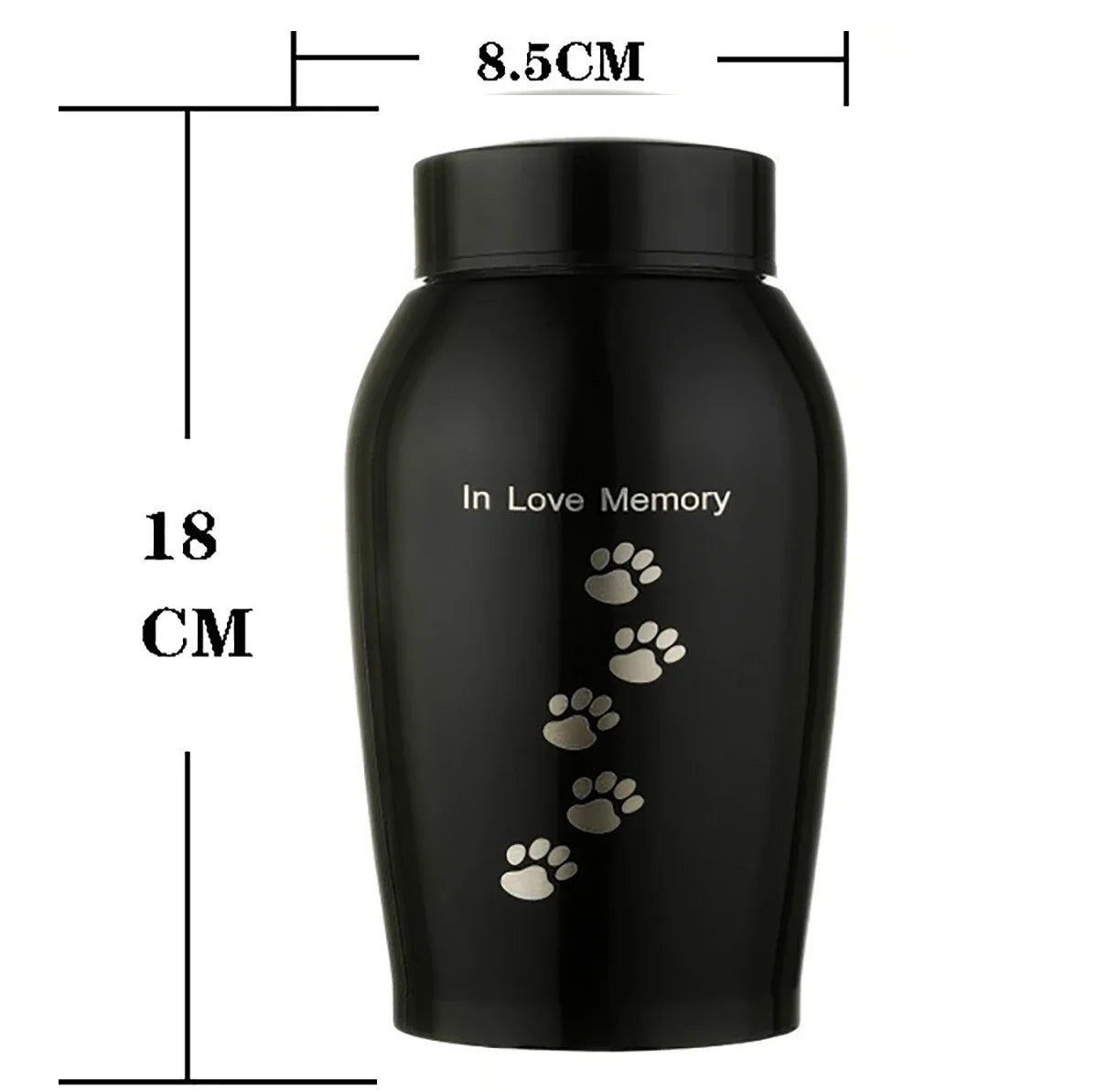 Stainless Steel Cremation Urn for Pets – 500ML, Ideal for Small Dogs or Cats