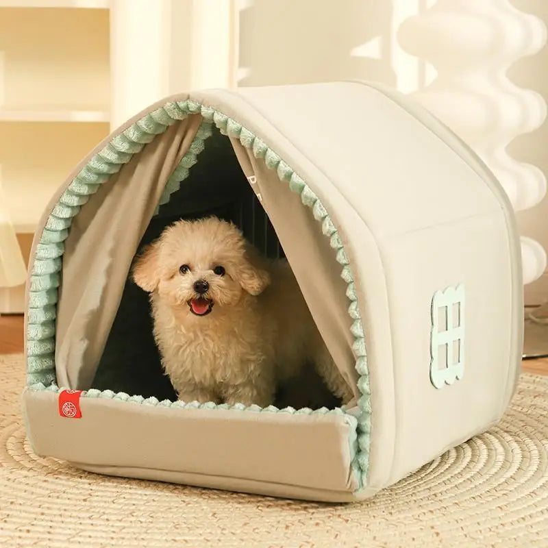 Kennel Winter Warm Small Dog or Cat House Closed