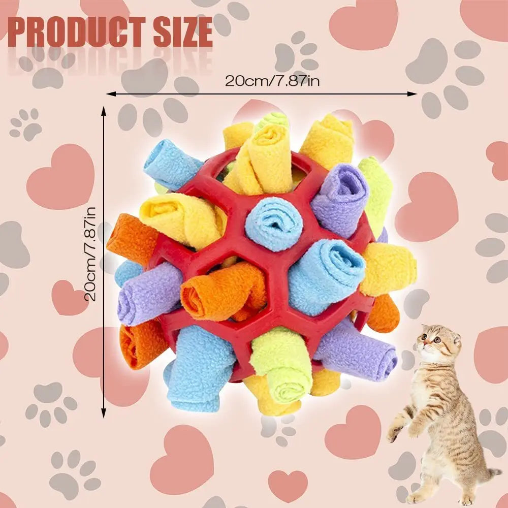 Interactive Pet Sniffing Ball Toy Educational Training for Natural Foraging and Feeding Short Eye-Catching Design for Dogs