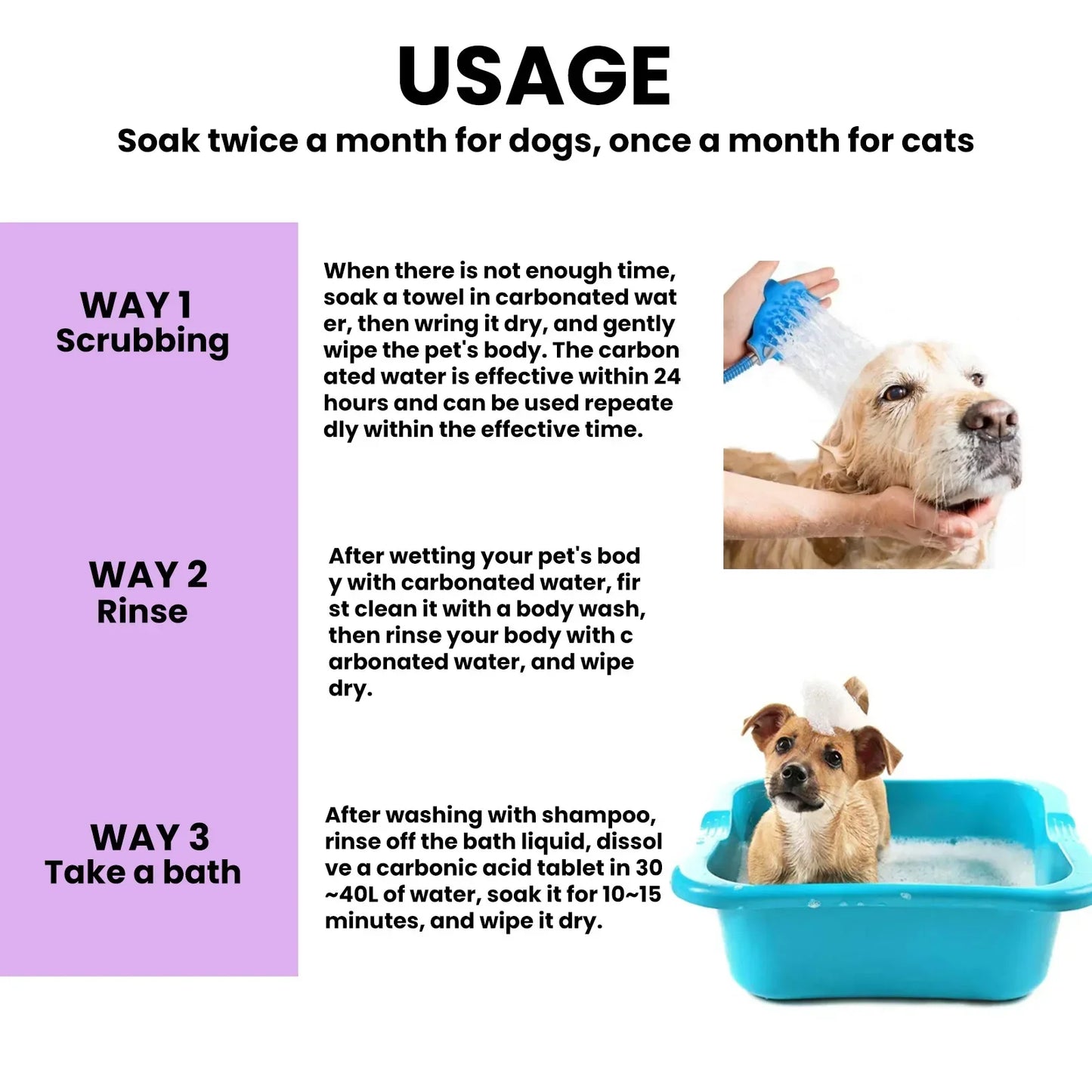 Moisturizing Pet Bath Shower Cleaning Tablets for Cats Dogs Anti-Flea Itching Odor Removal Effervescent Shampoo