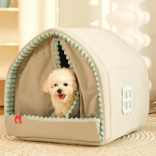 Kennel Winter Warm Small Dog or Cat House Closed