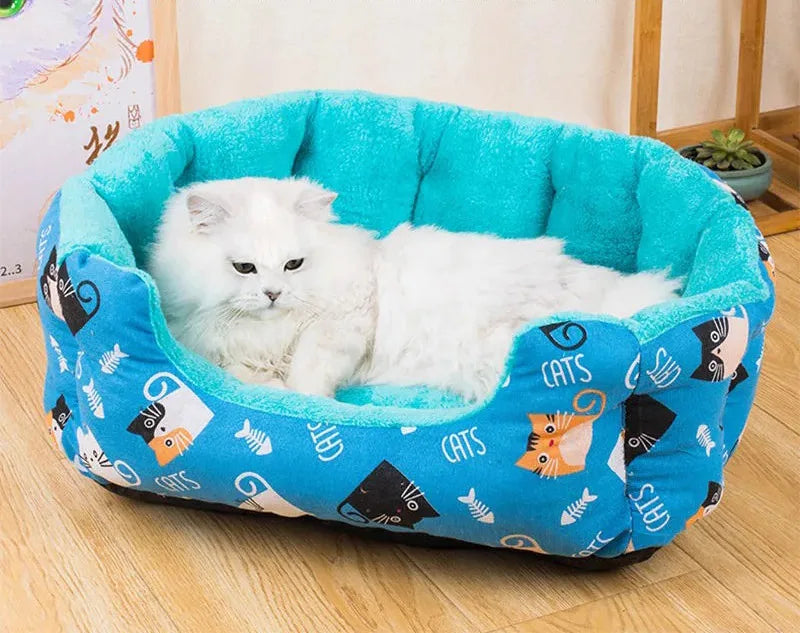 Round Plush Dog & Cat Bed – Soft, Warm Nest for Small Pets