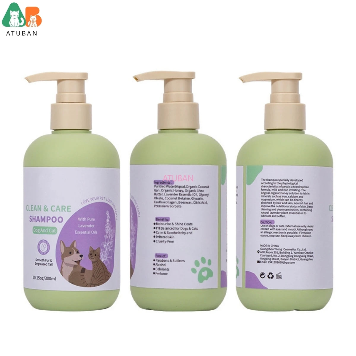 Hypoallergenic Pet Shampoo and Conditioner Probiotic Pet Shampoo for Smelly Dogs and Cats Royal Lavender Scented