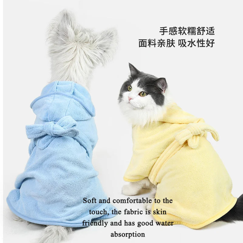 Dog And Cat Shower Highly Absorbent Bathrobes, Ultra-Fine Fiber Bath Towels, Quick Drying Pet Products towel