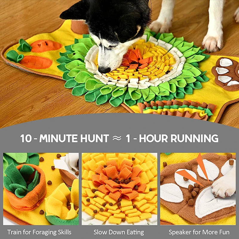 Interactive Pet Toy: Smell Mat Foraging Training Blanket Educational Slow Food Toy for Dogs