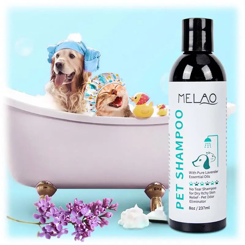 Natural Pet Shampoo and Conditioner 2 in 1 Moisturizing Dog and Cats Shampoo for Sensitive Skin Balanced pH