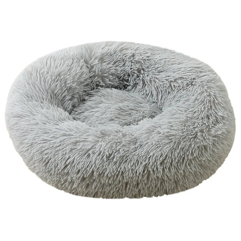 Soft Luxury Plush Pet Cushion – Round Cat and Dog Bed