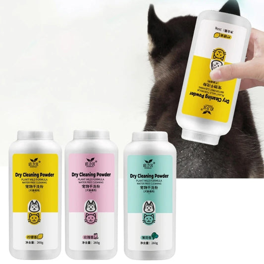 Dry Shampoo for Dogs Cats Easy Bath Pet Shampoo for Dry Skin Multi-Scents