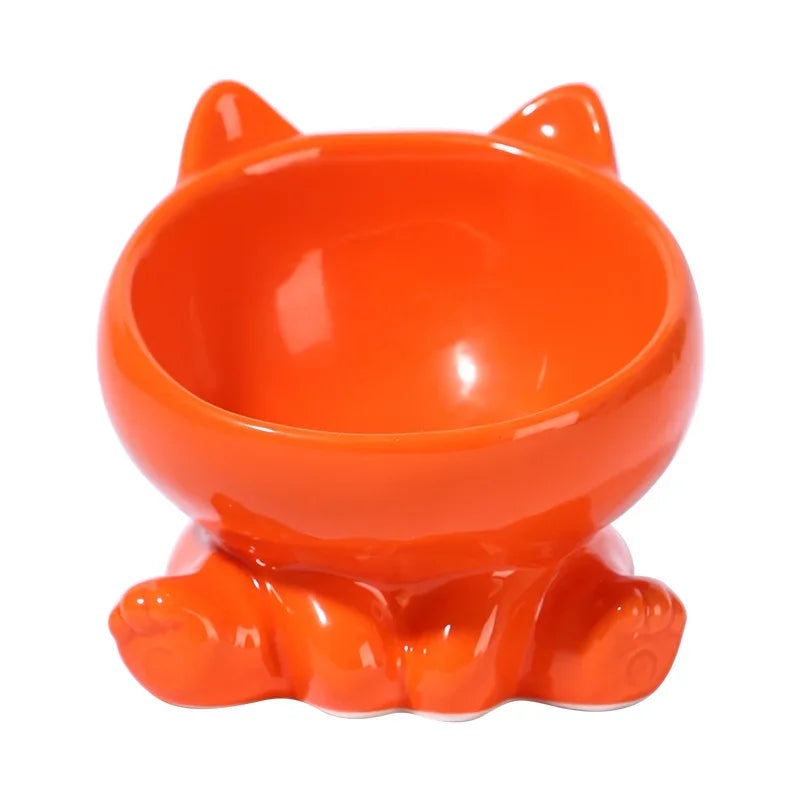 Ceramic Cat Bowl – Elevated Design for Comfort