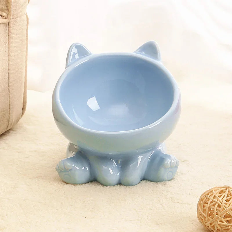 Ceramic Cat Bowl – Elevated Design for Comfort