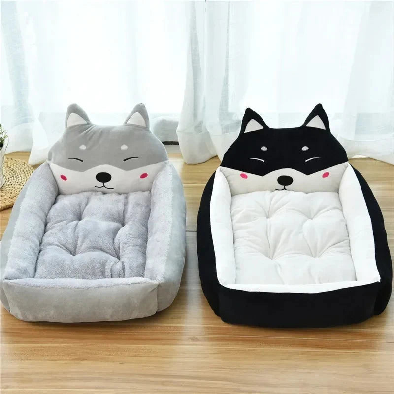 Animal Pattern Dog Bed - Breathable and Machine Washable Pet Sofa for Dogs and Cats