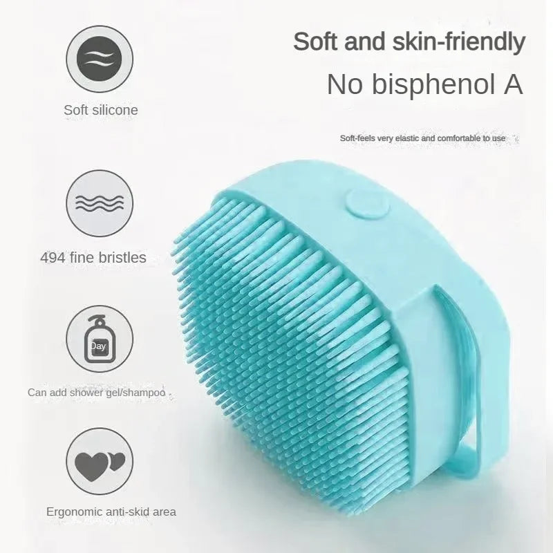 Soft Silicone Pet Brush Pet Shampoo Massager Bath Brush DispenseAr Grooming Shower Brush for Bathroom Washing