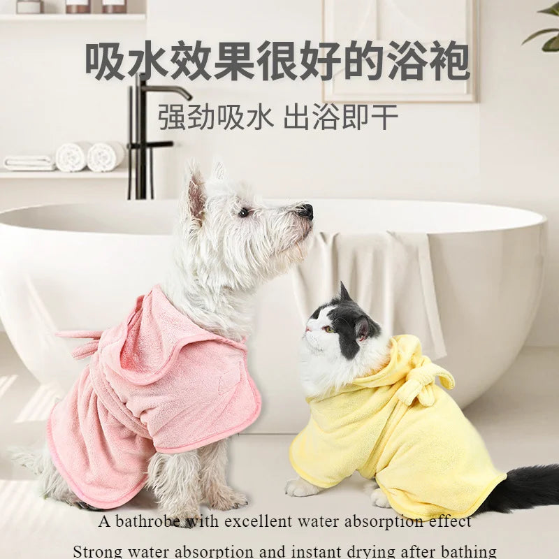 Dog And Cat Shower Highly Absorbent Bathrobes, Ultra-Fine Fiber Bath Towels, Quick Drying Pet Products towel