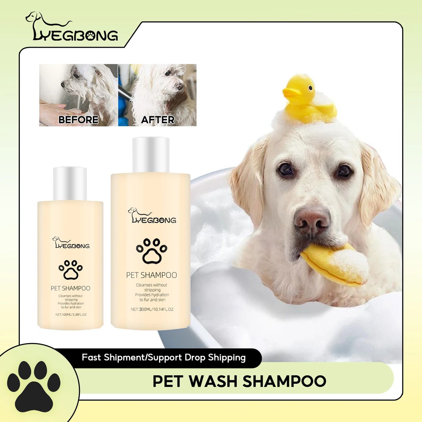 Anti-Flea Moisturizing Pet Shampoo for Softening Dirts Removing Mites Deodorizing and Reducing Itching