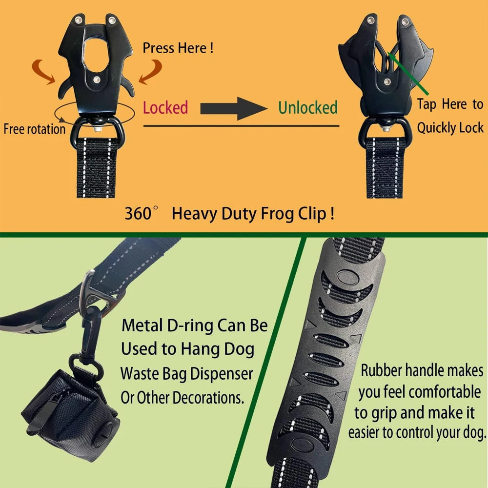 Tactical Dog Leash - Retractable and Durable