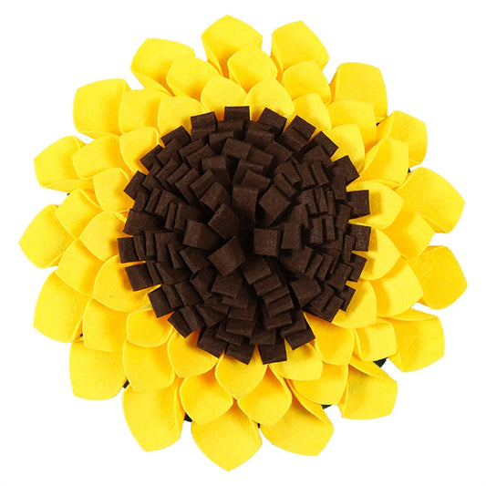 Pet Snuffle Mat – Sunflower Nosework Puzzle Toy for Dogs | Foraging Training Blanket to Relieve Stress and Enhance Sniffing Skills