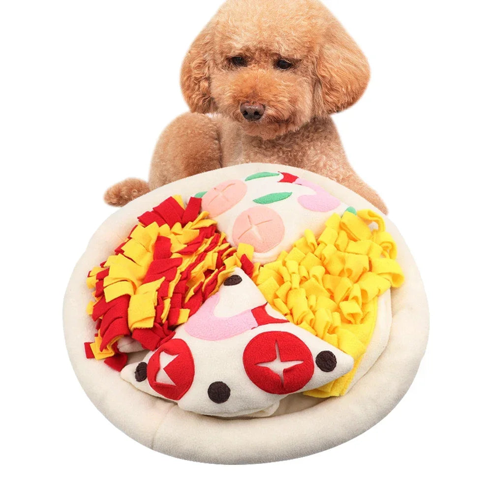 Pet Dog Snuffle Mat – Nose Training Puzzle Toy and Slow Feeder Washable Sniffing Food Dispenser