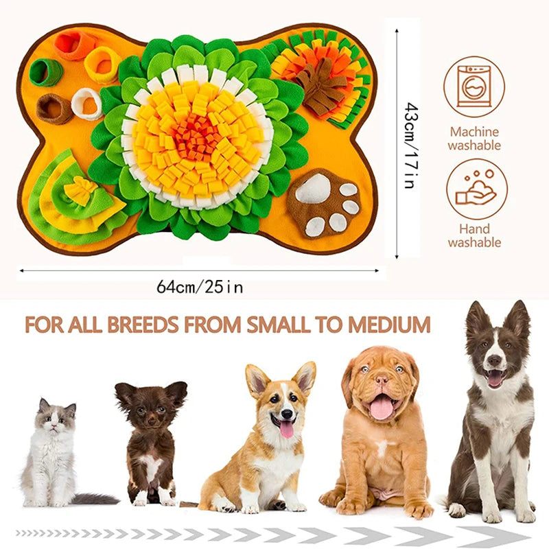 Interactive Pet Toy: Smell Mat Foraging Training Blanket Educational Slow Food Toy for Dogs