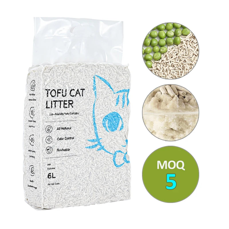 BEST High-Quality Natural 2MM Tofu Cat Litter – Premium Pet Product for Pet Shops | Eco-Friendly, Clumping, and Odor Control