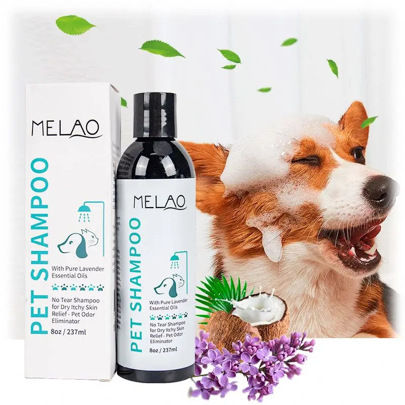 Natural Pet Shampoo and Conditioner 2 in 1 Moisturizing Dog and Cats Shampoo for Sensitive Skin Balanced pH