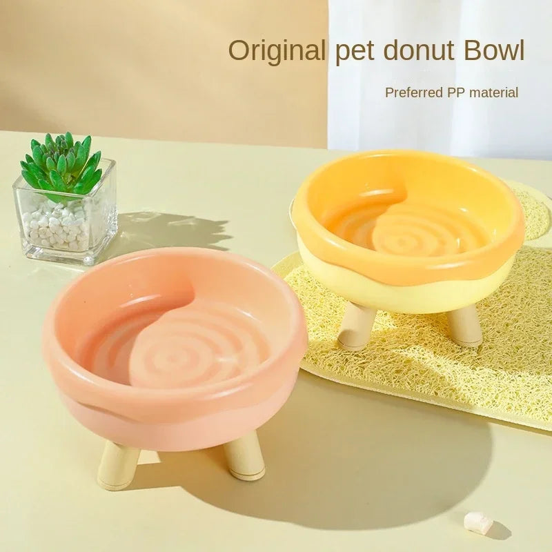 Raised Stand Pet Food Bowl for Dogs and Cats Protects Cervical Vertebra Eye Catching Short Size Pet Products