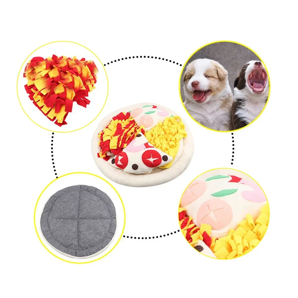 Pet Dog Snuffle Mat – Nose Training Puzzle Toy and Slow Feeder Washable Sniffing Food Dispenser