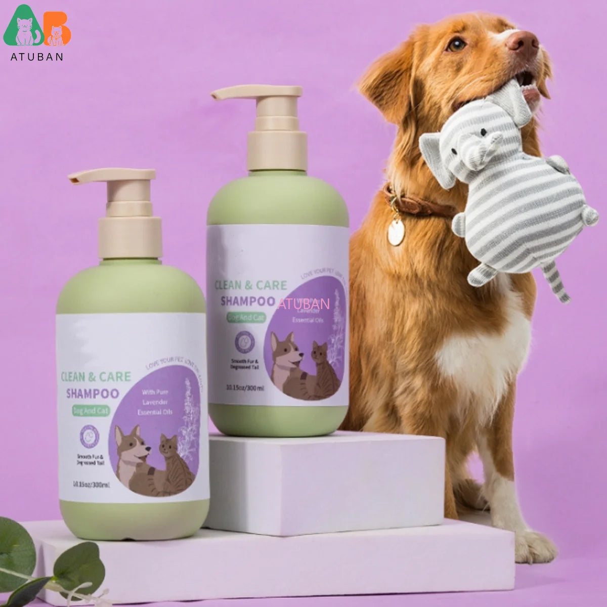 Hypoallergenic Pet Shampoo and Conditioner Probiotic Pet Shampoo for Smelly Dogs and Cats Royal Lavender Scented