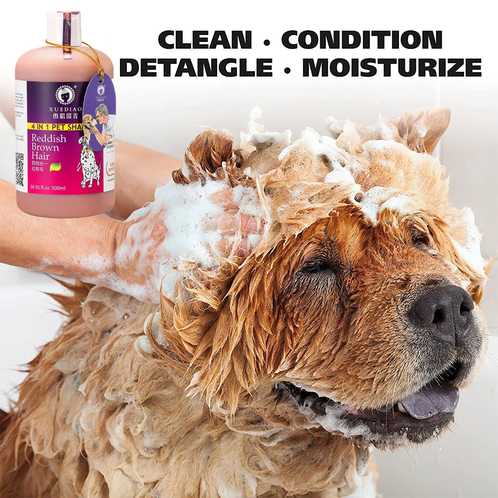 All Natural 4 in 1 PetS hampoo Conditioner Body Wash Pet Friendly Formula for Dogs and Cats Showers 17oz