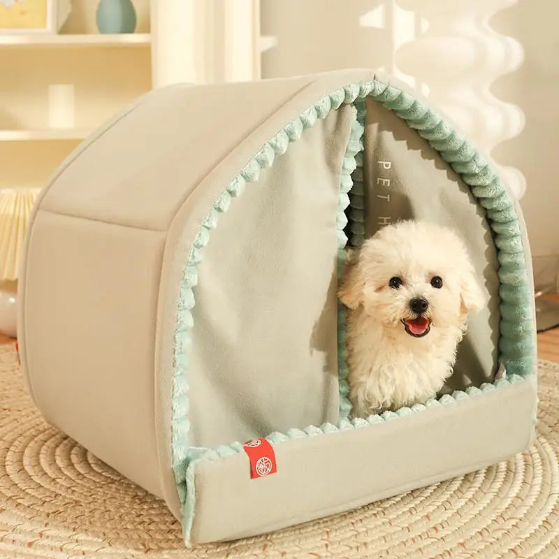 Kennel Winter Warm Small Dog or Cat House Closed