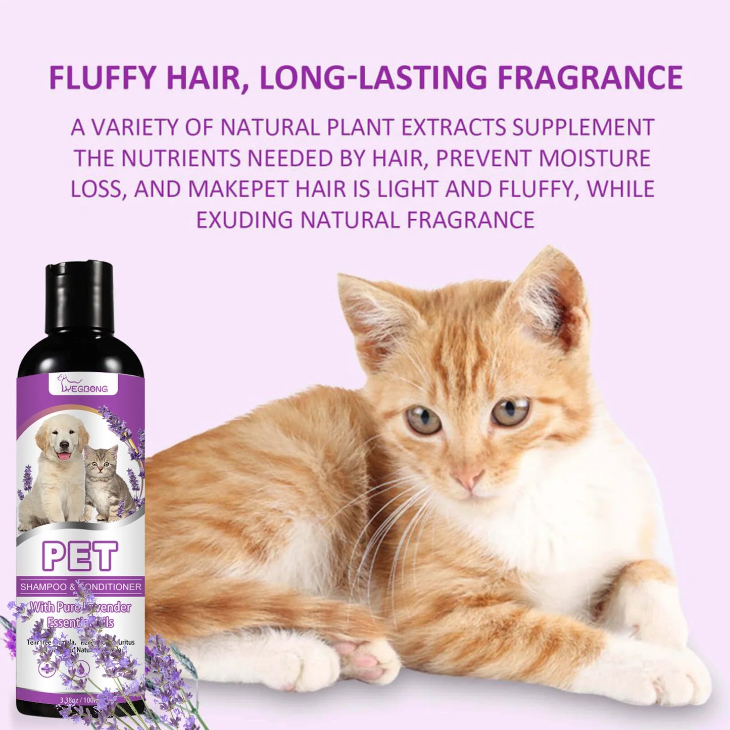 Pet Shampoo Flea Killer Hair Softening Relieve Itching Ph Balanced Cleaning Moisturizing Smooth  Shampoo for Sensitive Skin