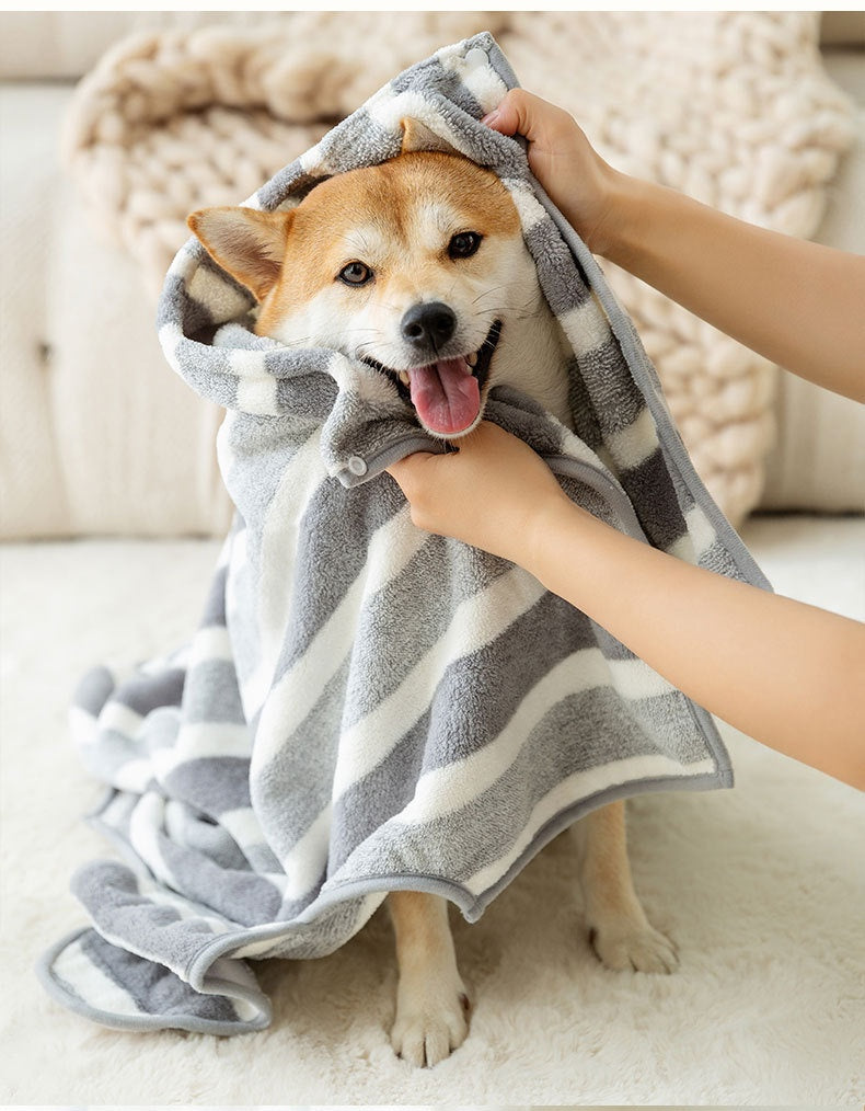 Bathrobe Fully Wrapped Shiba Inu Golden Retriever Bath Towel