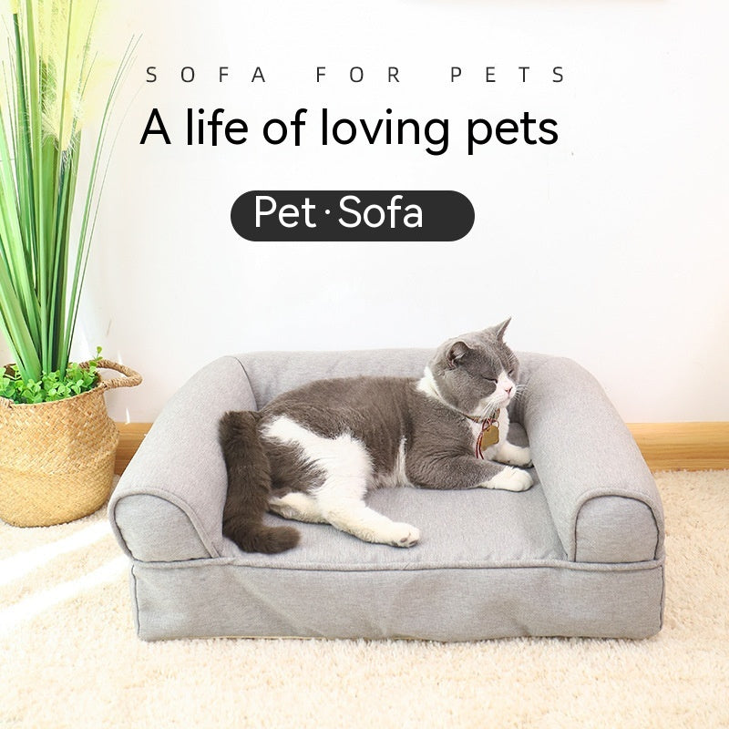 Linen Fabric Removable And Washable Pet Sofa Nest