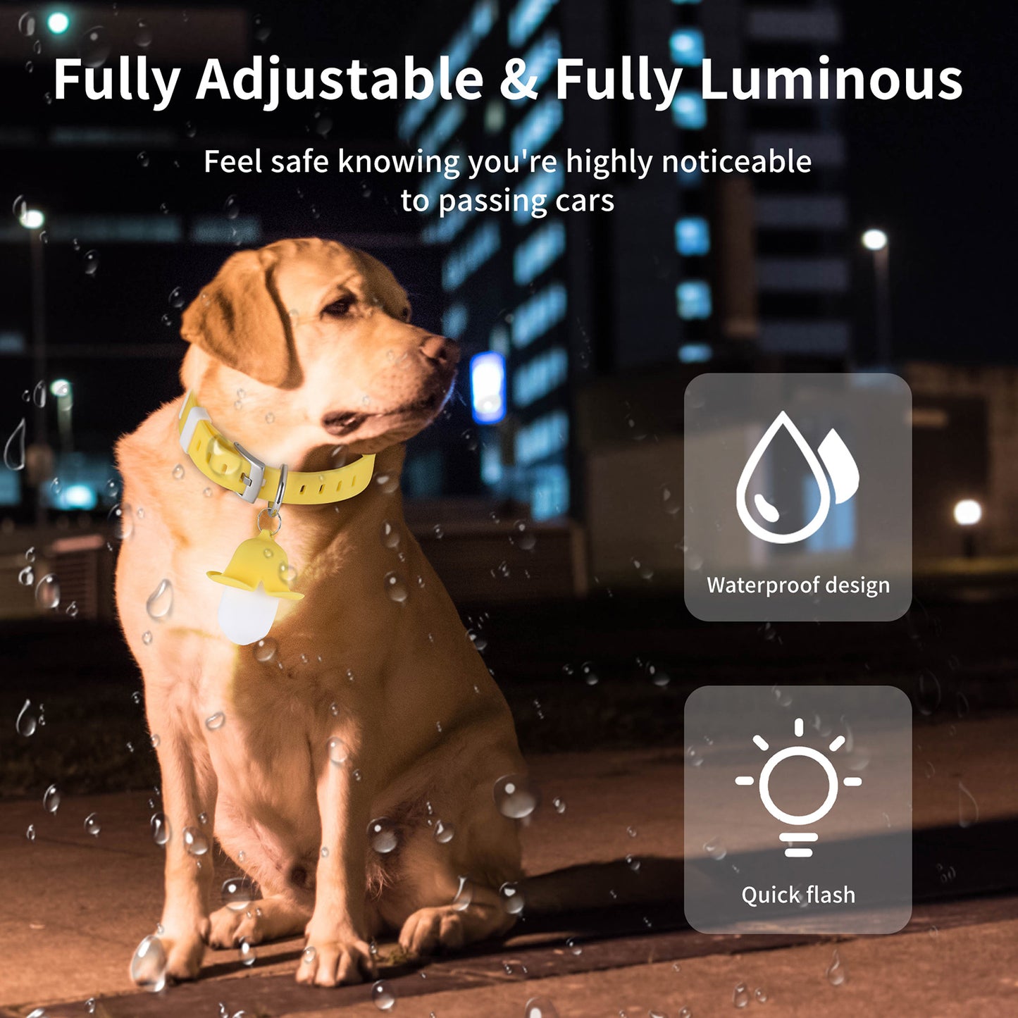 USB Rechargeable Banana Luminous Dog Walking Pet Collar Light Luminous Sounding Pet Silicon Necklace