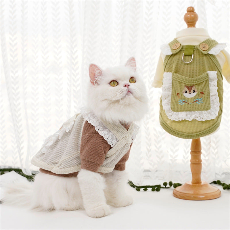 Pet Dog Cat Outing Cartoon Vest